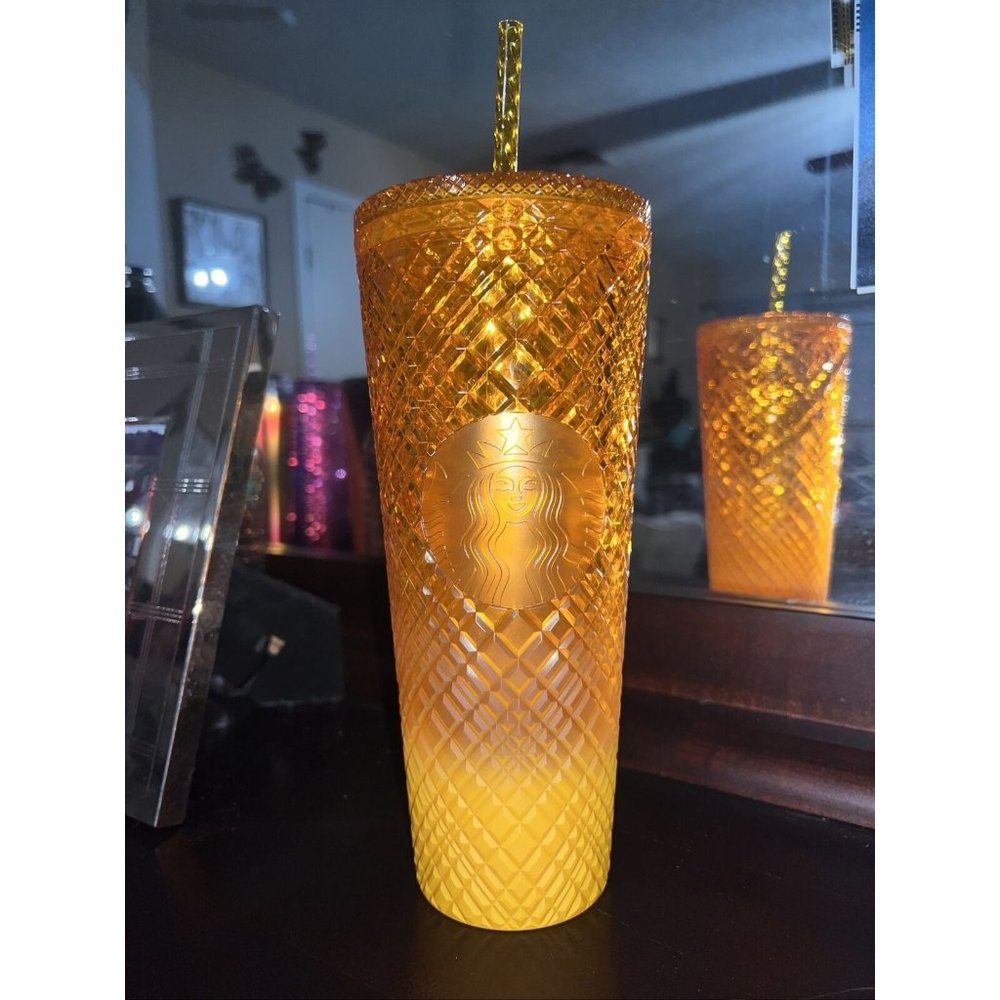 Starbucks Mango Orange Gradient Jeweled 24 oz. Venti Tumbler New